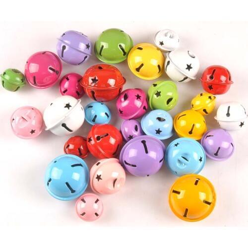 Hollowed Iron Loose metal Beads Jingle Bells Christmas Decoration Pendants DIY material Crafts Christmas Bells cp2678