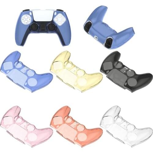 Protective Hard Shell for PS5 Game Handle PC Anti-fall Transparent Cover for PS5 Controller 6-color Optional Game Accessories
