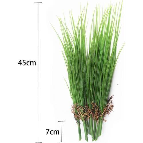 45CM Green Artificial Onion Grass Bunch Plastic Seedling Potted Plants Summer Wall Art Materials Garden Balcony Home Decoration