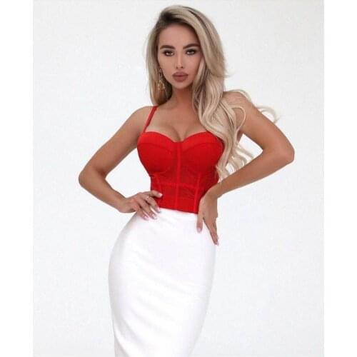 2021 Women Autumn Style Black Red Sexy V Neck Lace Hollow Out Two Piece Bandage Set Vintage Elegant Women Evening Party Set