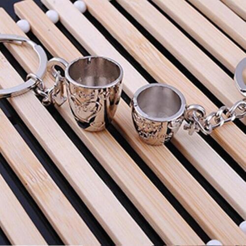 20 pairs/lot)Couples Love Cup Heart Keychain Key Rings Heart Key Chain Keyring Engagement Party Favor and Gift KC008