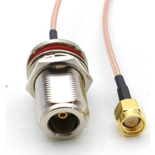 20pcs brass N Female Plug Bulkhead to SMA Male RF Coax Pigtail RG316 Cable