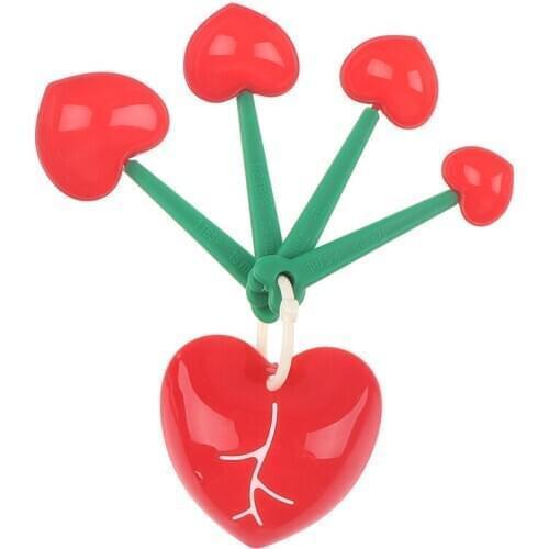 5pcs/set Measuring Spoon Heart Theme Shaped Measuring Cups Set Best Cute Valentine Mother Day Gift Idea Set, Wedding Favors