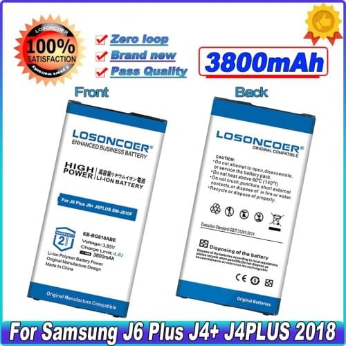 3700mAh EB-BG610ABE Battery For Samsung Galaxy J6 Plus J6+ J6PLUS SM-J610F / J4+ J4PLUS 2018 SM-J415 / J4 Core J410 ON7 2016