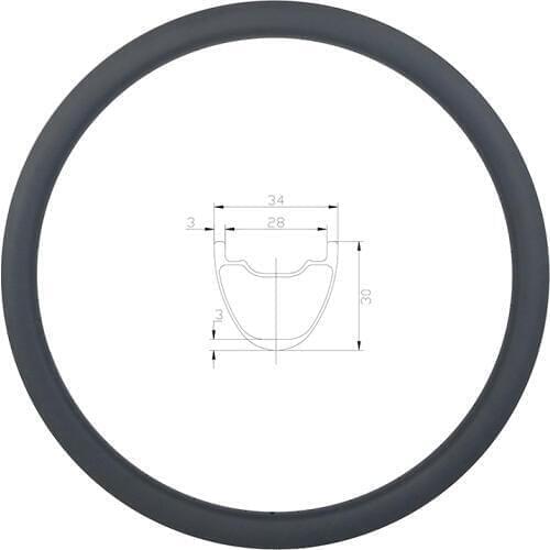 29er mountain bike 34mm tubeless carbon rim 30mm deep hookless UD 3K 12K matte glossy 24H 28H 32H 29 MTB XC AM ENDURO disc wheel