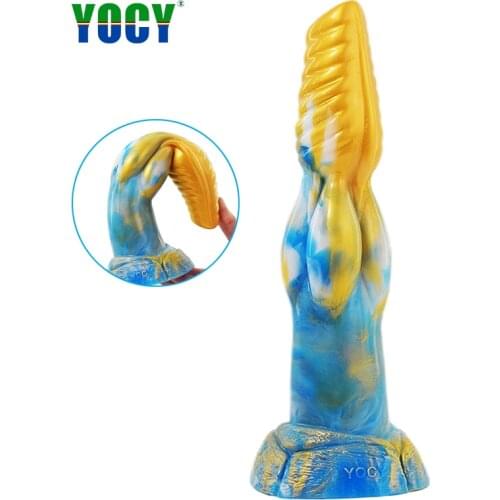 YOCY Large Animal Realistic Dildo Wolf Cock Fake Penis Sex Toy For Women Suction Cup Dildos Lesbian Masturbators Anal Butt Plug