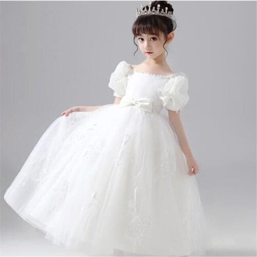 Princess Kids Dresses For Girls Wedding Party Girl Dress Long Pageant Evening Bridesmaid Girls Ball Gown Children Formal Dress