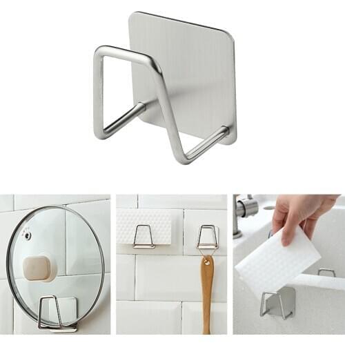 Kitchen Stainless Steel Sponges Holder Sponges Drain Drying Rack Kitchen Sink Accessories Storage Organizer