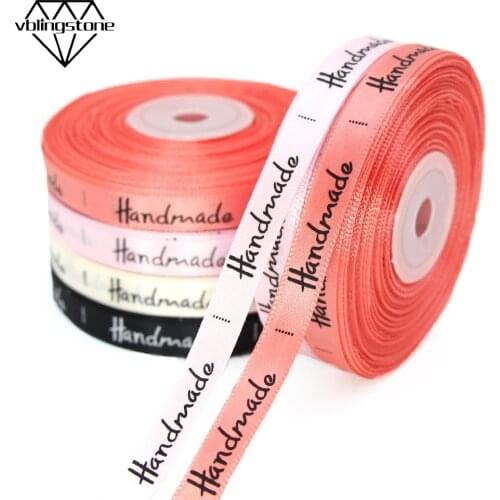 Handmade Printed Ribbon 10MM Satin Ribbons For Bows Gift DIY Wrapping Accessories Box Wedding Dragees Fabric Ribbons For Crafts
