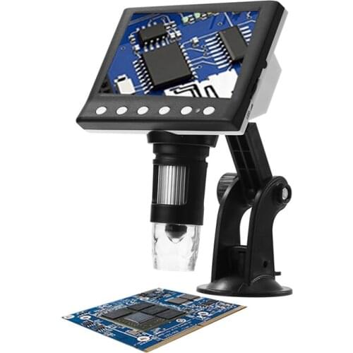 1000X Digital Electronic Microscope 4.3 inch HD LCD Display Portable Video Microscope with for Soldering Mobile Phone Repairing