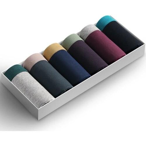 Plus Size 6XL Boxer Male Panties Cotton Men 's Underwear Boxers Breathable Sexy Boxer Solid Underpants Comfortable BoxerShorts