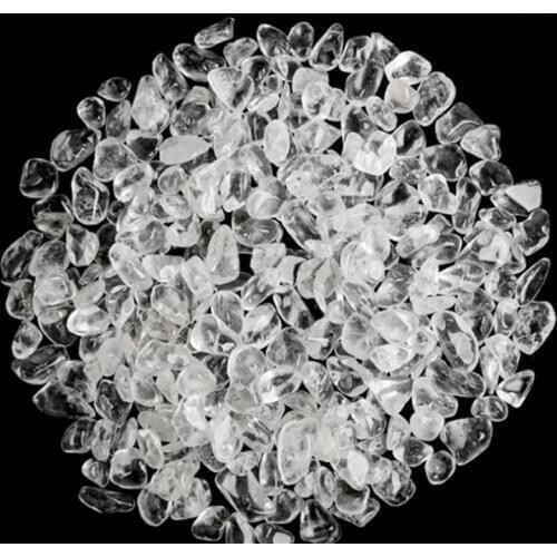 Natural clear white quartz crystal tumbled stones minerals crystals garden aquarium decoration