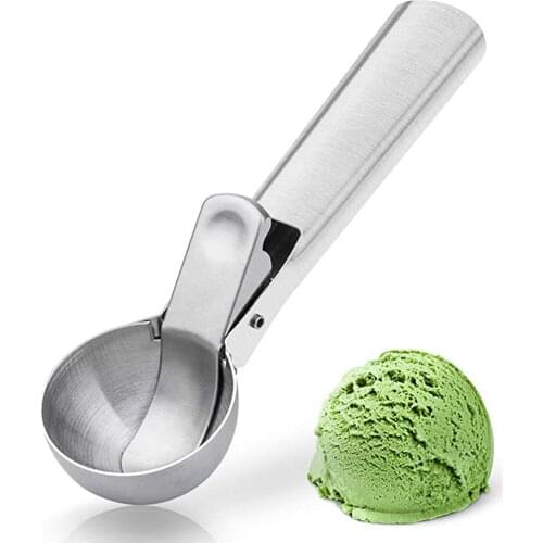 Stainless Steel Ice Cream Scoop Ice Ball Maker Ice-cream Scoop Yogurt Cookie Dough Balls Ice Cream Watermelon Spoon Kitchen Acce