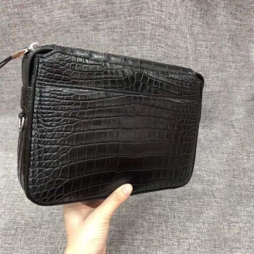 Xinepiju new arrival men clutch bag crocodile leather bag men wallet crocodile bag