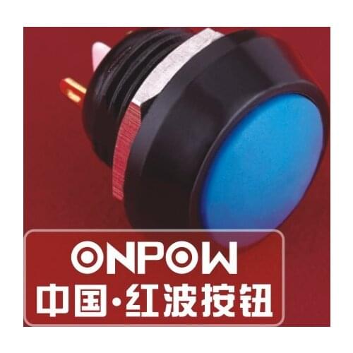ONPOW 12mm Green,Blue,Red,White,Black,Yellow,Orange Anit-vandal Momentary Metal Push Button Switch (GQ12B-10/J/B/A) CE,ROHS