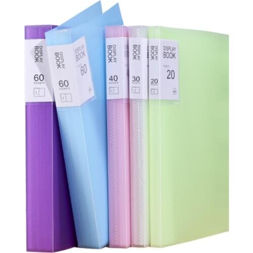 1PC NEW 20/30/40 pages A4 Document Storage Filing Products Insert Test Paper Booklet Folder Document Storage Information Book