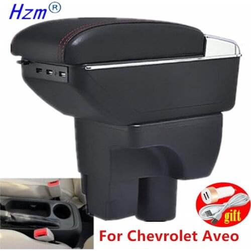 For Chevrolet Aveo armrest box For Chevrolet Aveo central Store content box with decoration products USB interfac