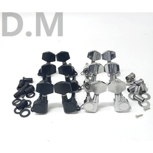 Folk Guitar Fully Enclosed String Reel Metal Alloy 41 Ballad Generous Head Tuner Silver Black