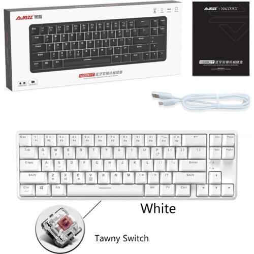 Wired Bluetooth 68 Keys with Anti-ghosting Design Mechanical Keyboard for Ajazz K680t Different Backlight Modes