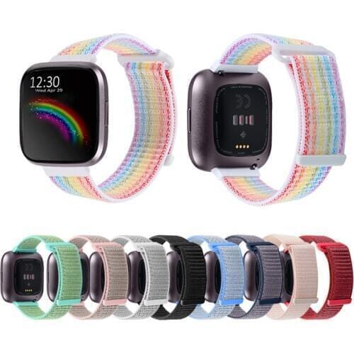 Strap for Fitbit Versa 2 Band Correa Smart Watch Replacment Watchband Accessorie Nylon Sport Loop Bracelet Fitbit Versa 2 Band
