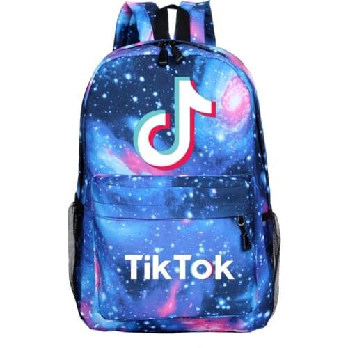 Tik Tok Men Womens Backpack Solid Color Shoulder Bag For Teenage Boys Girl School Backpacks Female Preppy Style Mochilas