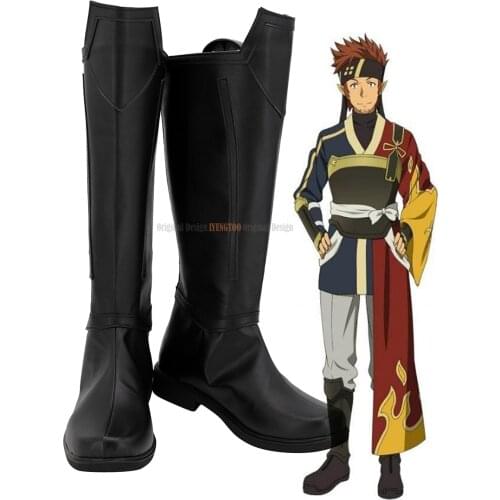 SAO Klein Shoes Cosplay Sword Art Online Klein Cosplay Boots Black Shoes Custom Made for Boys and Girls