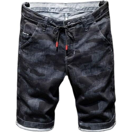 Casual Shorts Summer Thin Hole bull-puncher Knickers Male Easy Pants Popular Logo Stretch Cultivate ones Morality