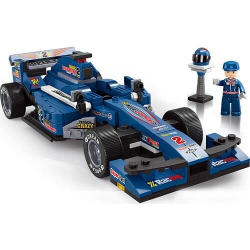 SLUBAN 1:24 F1 Formula Racing Car Creator Classic Model Sports Vehicle Building Blocks Figures MOC Bricks Toys For Boys Gift