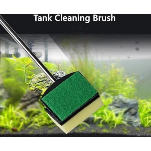 Glass Fish Tank Algae Yellow Green Double Side Sponge Aquarium Cleaning Brush Tool Aquarium Accessories Fisk Tank Tools