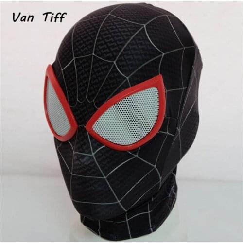 Superhero Spider Mask Man Into Spider Verse Miles Morales Mask Cosplay Peter Parker Costume Zentai Spider helmet man Homecoming