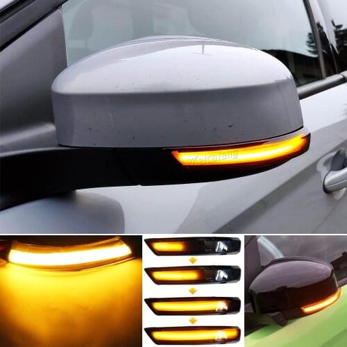 2PCS Dynamic Turn Signal Light LED Side Wing Rearview Mirror Indicator Blinker Light For Ford Focus 2 3 Mk2 Mk3 Mondeo Mk4