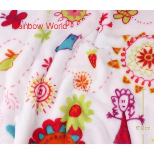 Print poor handwriting microfiber fabric High Quality super soft velboa for DIY sewing toys sofa material velvet(180*100cm)