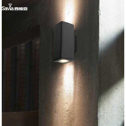 Outdoor Wall Lamp Waterproof IP44 Plastic Up and Down GU10 Porch light garden balcony lamp Indoor home decor
