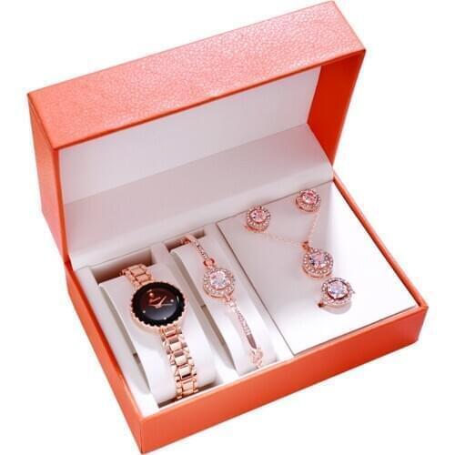 Waterproof Watch Women Wristwatch Fashion Casual Bracelet Luxury 2019 Quartz Ladies Crystal Diamond Wrist Watches Watchband Set