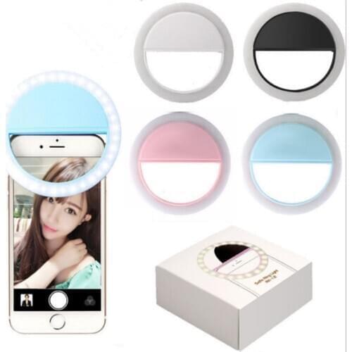 Makeup mirror mobile phone selfie lamp USB charging LED mobile phone selfie lamp ring dark photo fill light beauty tool