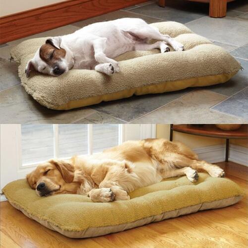 Winter Dog Bed Mat For Small Large Dogs Cats Pad Warm Puppy Cat Fleece Beds Thicken Pet Cushion Blanket