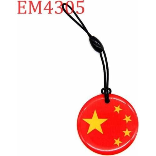 125khz ID Blank Card Writable Rewritable Waterproof Keyfob Token Tag EM4305 EM4205 Keychain Badge Tags Access Control Card 1Pcs