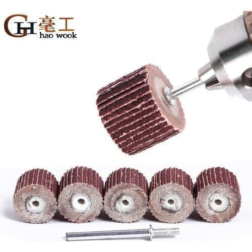 10PC 10-15mm Dremel Accessories Sandpaper Sanding Flap Polishing Wheels Sanding Disc Shutter Polishing Wheel For Rotary Tool