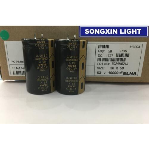 2pcs Black Bolsa Elna For Inas Top For Audio Stereo Filtering 10000uf /63v 30*50mm Electrolytic Capacitors Free Shippping