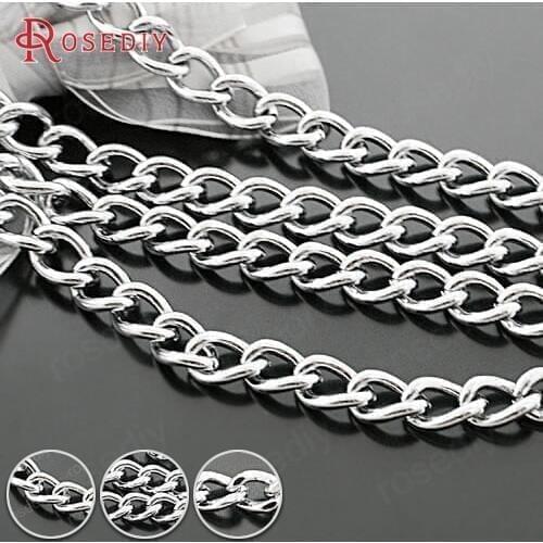 27709-G)1 Meter 5MM 6MM 7MM 8MM Stainless steel color Very Stronger Iron Extended Chains Dog Chains High Quality Connect Chains