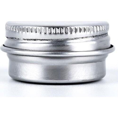 5ml Empty Aluminum Cream Jar Sliver Hair Wax Tin Can Metal Makeup Tool Lip Balm Container Travel Bottle Refillable Box 50pcs/lot
