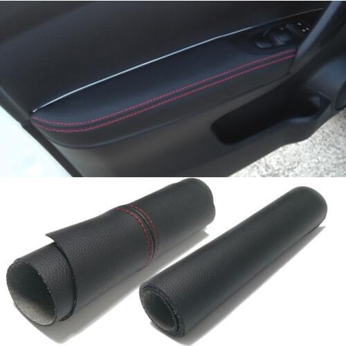 8pcs car door panel armrest cover trim for Nissan Qashqai J11 2016 2017 2018 microfiber leather door armrest cover accessories