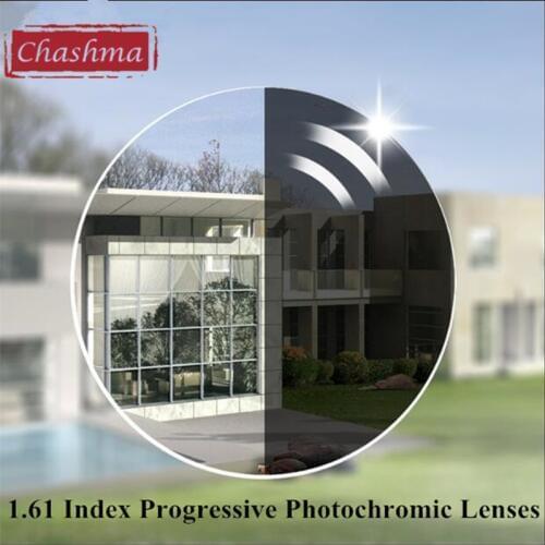 Chashma Aspheric Surface 1.61 Index Interior Digital Progressive Free Form Verifocal Photochromic Lenses Colored Lens Wide Field