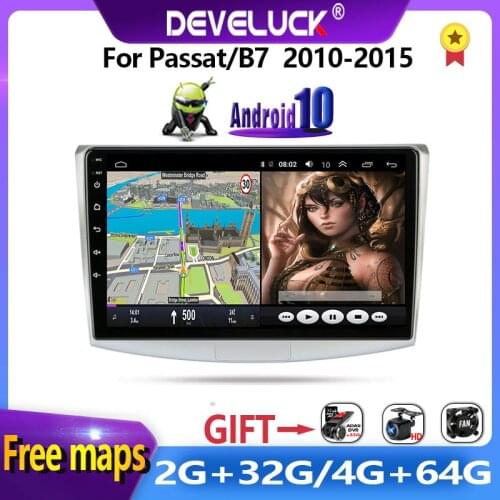 10" 4G+64G Android 9.0 Car Radio Multimedia Video Player For Volkswagen passat B7 2010-2015 2din 4G net wifi RDS stereo DSP 48EQ