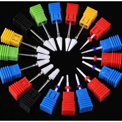 2.35mm Ceramic Nail Drill Bit Electric Nail Drill Machine Tools For Manicure All Nail Glue Removal Ceramic Milling Cutter Bits