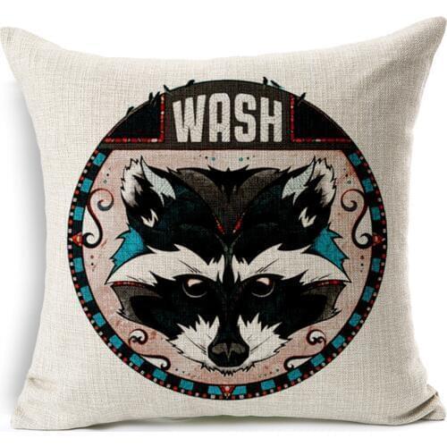 Hot Sale Pillow Covers Vintage Cartoon Art Pattern Hot Sell New Fashion45X45CM Linen Pillow Cover\Home Decorative Linen Cushion