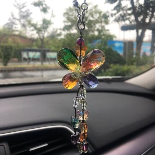 H&D Crystals Ornaments Chandelier Crystals Hanging Prisms Fengshui Suncatcher Rainbow Pendant Maker Car Charm (Colorized)