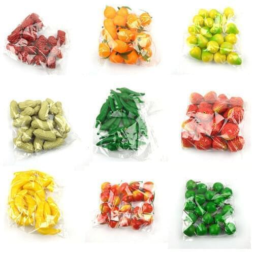 20pcs/lot Artificial Fruit Mini Fruits Simulation Fruits Vegetable Home Decoration Window Display Photography Props Kitchen Kids