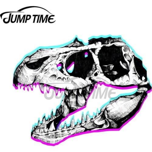 JumpTime 13 x 5.6cm For Trippy T-Rex Car Stickers and Decals Vinyl Car Wrap Auto Motorcycle Bumper Car Styling Decor