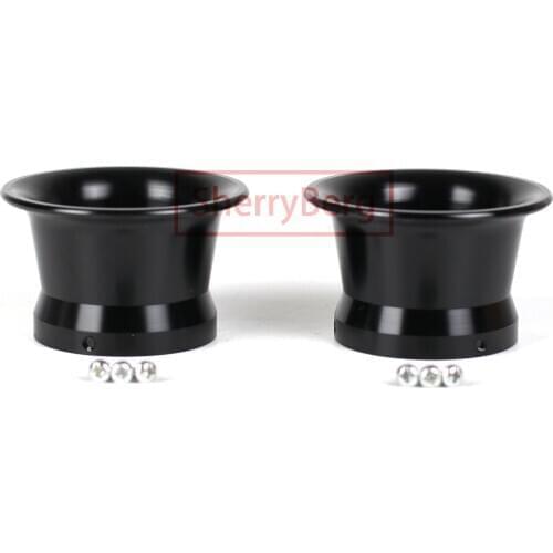 SherryBerg Billet 2" Velocity Stack FOR Keihin Mikuni TM PE28 PWK OKO 30 Carb Carburettor Carburetor Intake 50mm Black Colr PAIR